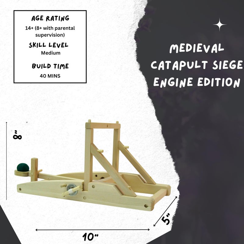 PATHFINDERS STEM kit Catapult kit for Kids Wooden Building kit Trebuchet Engineering kit Educational Toys for Kids Science kit for Kids Ages 12-14 stem Projects Physics Toys Medieval Weapons - Image 5